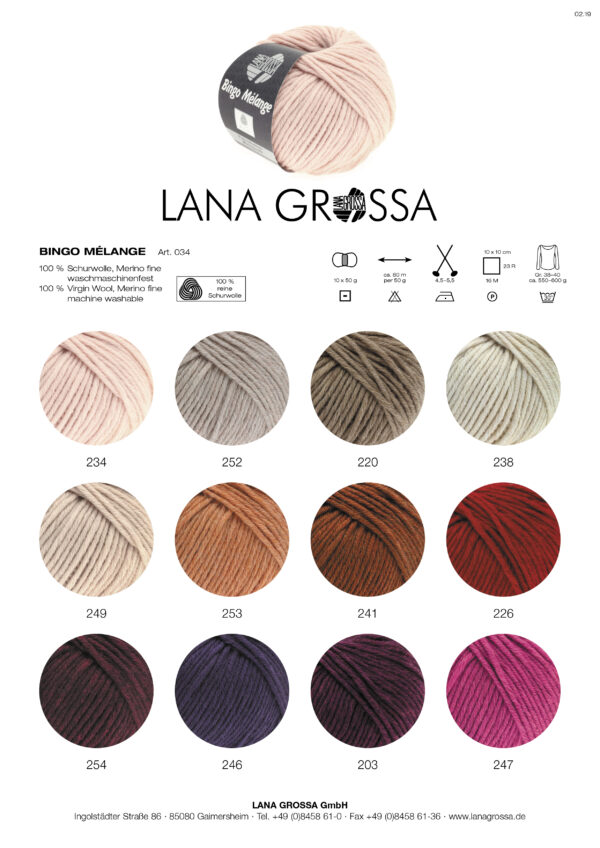 LANA GROSSA Mode mit Wolle Handels- und Vertriebs GmbH BINGO MÉLANGE