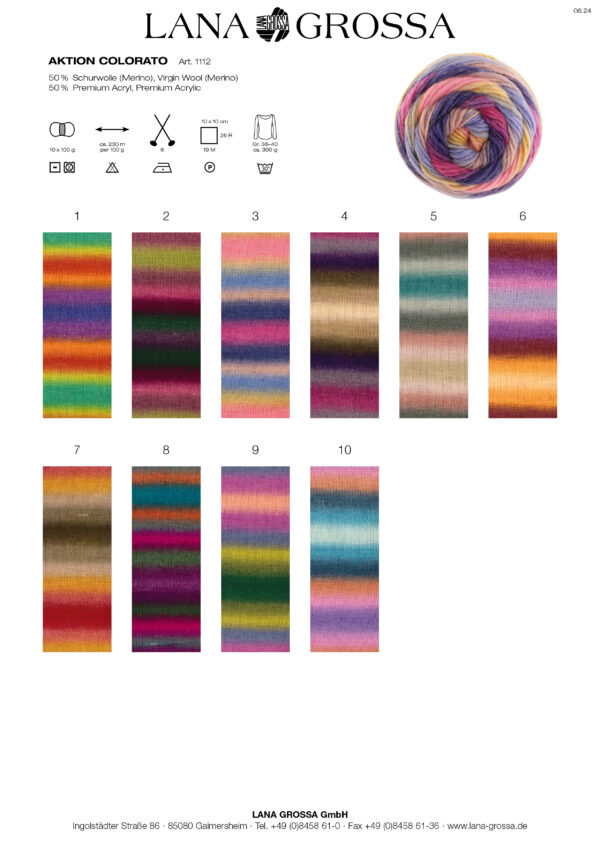 LANA GROSSA Mode mit Wolle Handels- und Vertriebs GmbH COLORATO AKTION