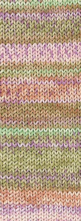 332 Khakigrün/Beige/Flieder/Rosa/Pfirsich/Zartgrün Gestreift