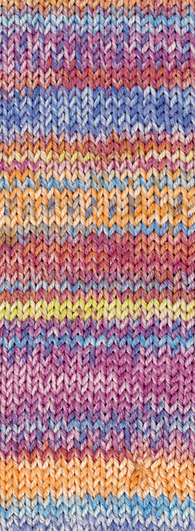 335 Orange/Grau/Zitrusgelb/Hellblau/Blau/Violett/ Fuchsia/Hellrot Gestreift