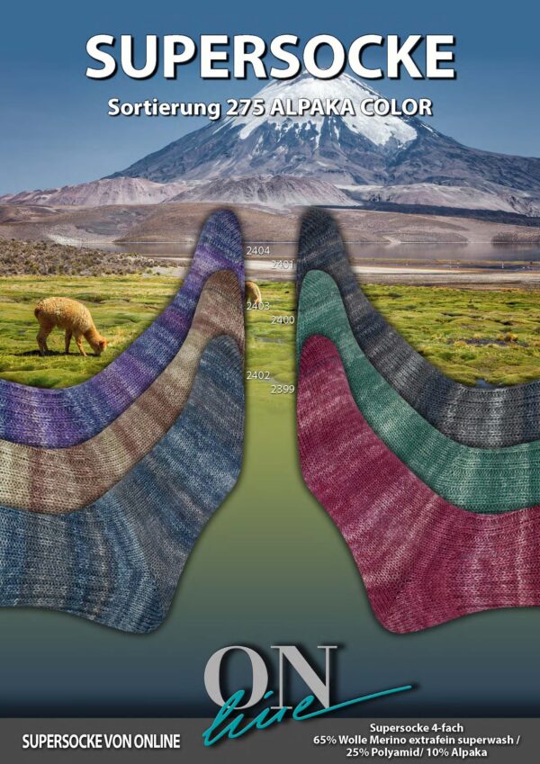ONLine SUPERSOCKE 100 SORT.275 ALPAKA COLOR