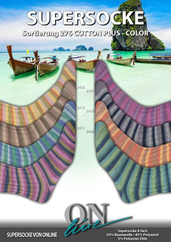 ONLine SUPERSOCKE 100 SORT.276 COTTON PLUS-COLOR