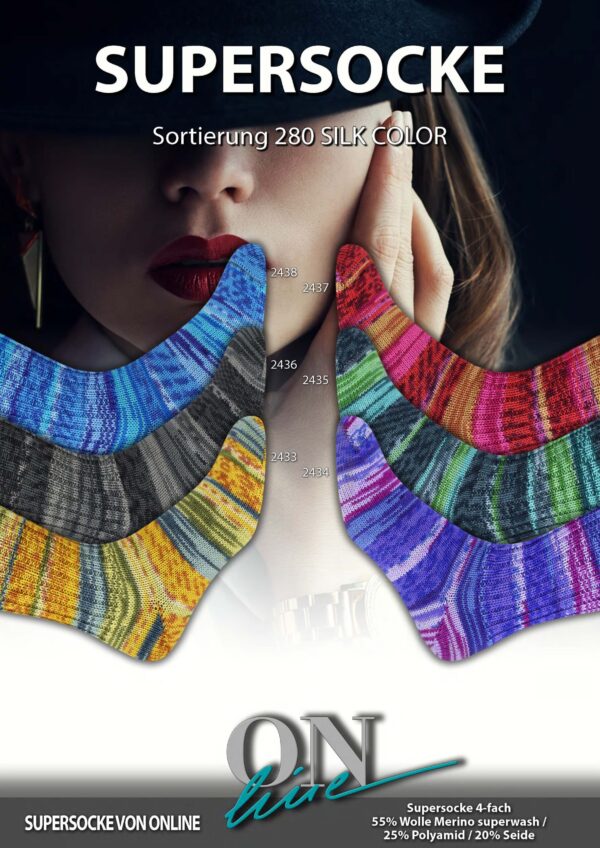 ONLine SUPERSOCKE 100 SORT.280 SILK COLOR
