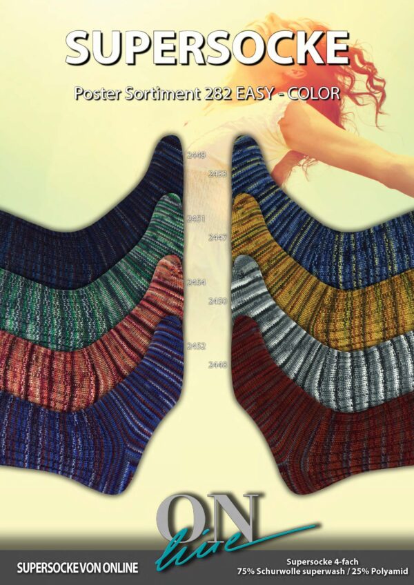 ONLine SUPERSOCKE 100 SORT.282 EASY COLOR