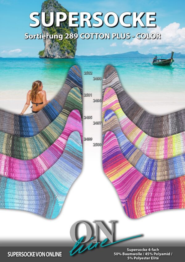ONLine SUPERSOCKE 100 SORT.289 COTTON PLUS-COLOR