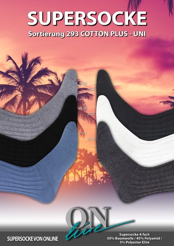 ONLine SUPERSOCKE 100 SORT.293 COTTON PLUS-UNI
