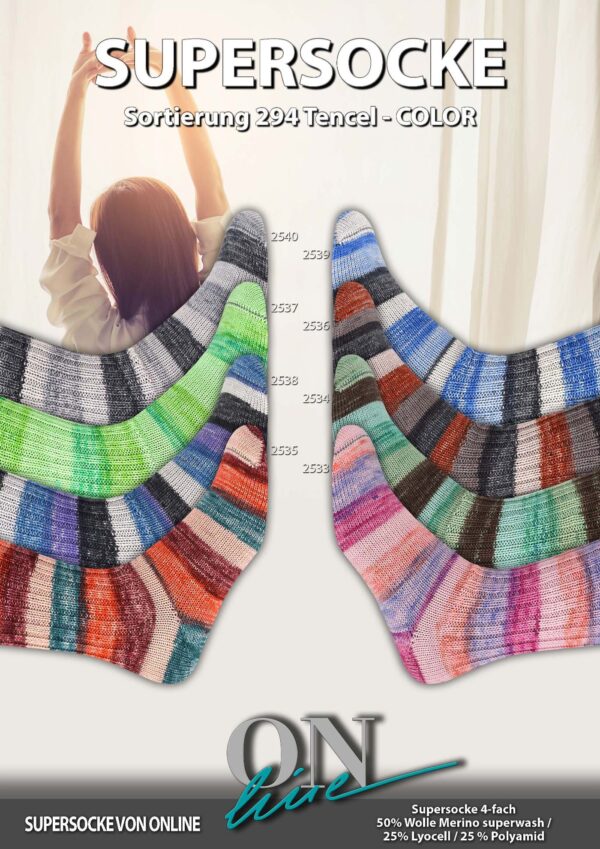 ONLine SUPERSOCKE 100 SORT.294 TENCEL-COLOR