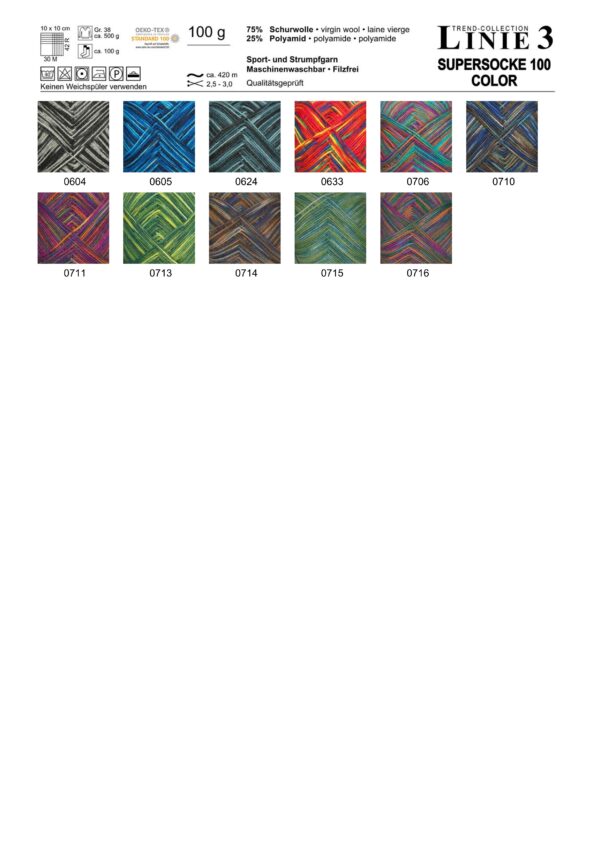 ONLine LINIE 3 SUPERSOCKE 100 COLOR
