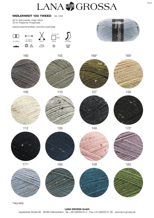 Lana Grossa MEILENWEIT 100 TWEED