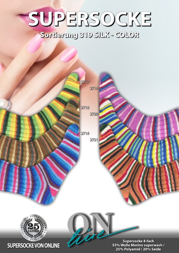 ONLine SUPERSOCKE 100 SORT.330 MERINO EXTRAFEIN-COLOR