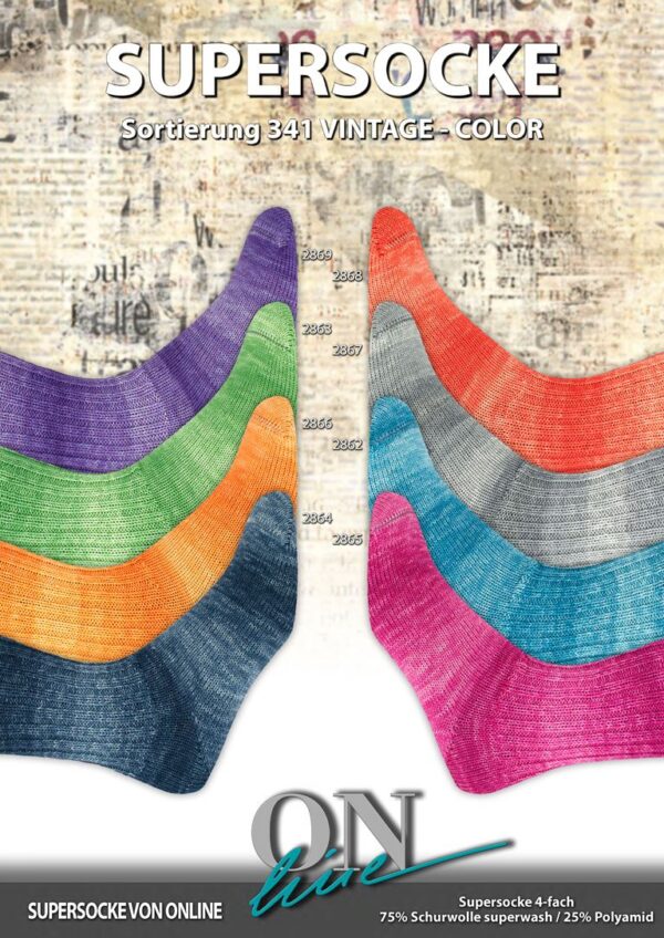 ONLine SUPERSOCKE 100 SORT.341 VINTAGE-COLOR