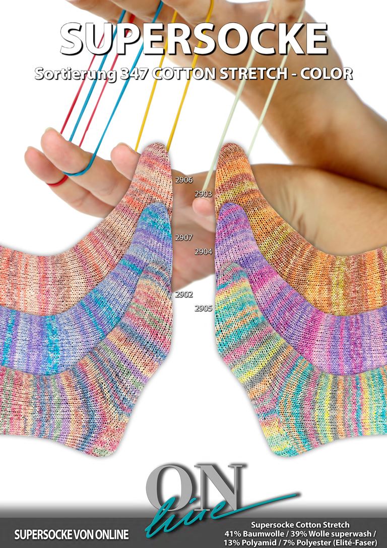 ONLine SUPERSOCKE 100 SORT.347 COTTON-STRETCH-COLOR