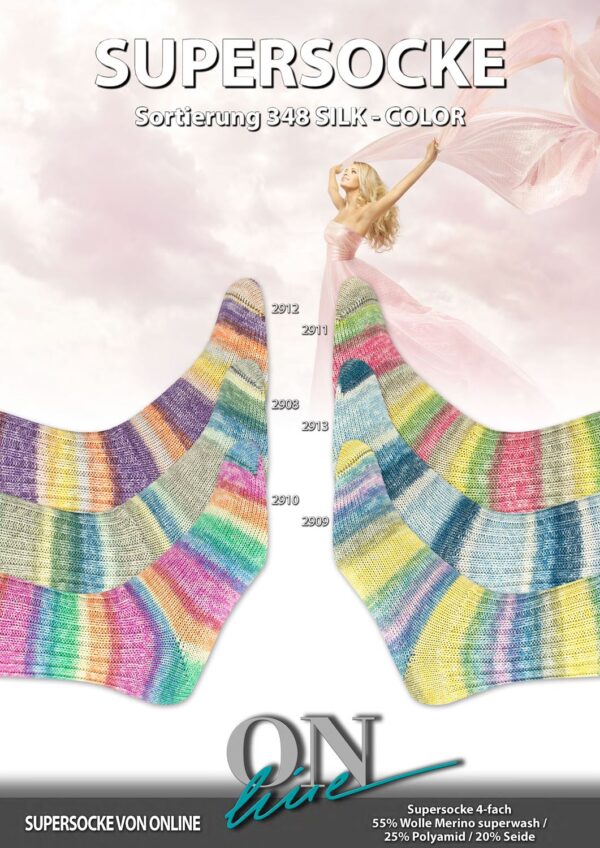 ONLine SUPERSOCKE 100 SORT.348 SILK-COLOR
