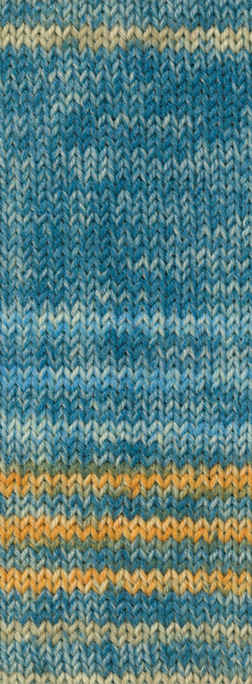 4113 Petrol-/Graublau/Hellorange/Beige/Hellblau