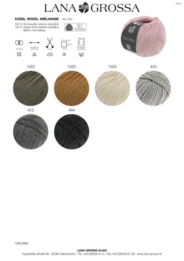 LANA GROSSA Mode mit Wolle Handels- und Vertriebs GmbH COOL WOOL MÉLANGE