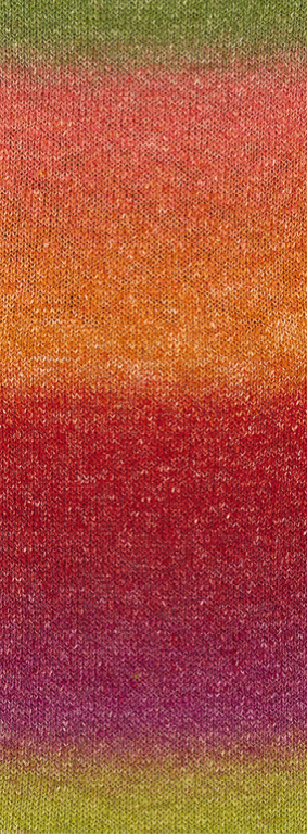 1018 Oliv/Lachs/Orange/Rot/Rotviolett/Gelbgrün
