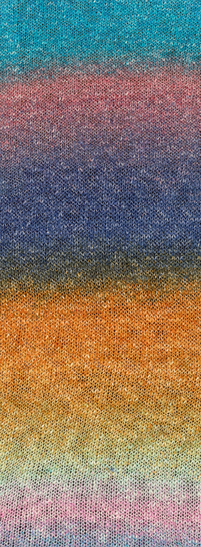 1019 Türkis/Dunkelgrau/Altrosa/Blauviolett/Orange/ Mint/Rosa