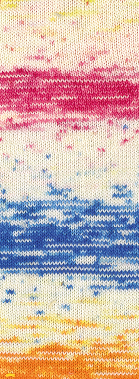 6203 Gelb/Ecru/Pink/Himmel-/Kobaltblau/Orange