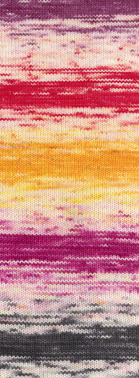 6211 Violett/Rohweiß/Rot/Gelb/Orange/Fuchsia/ Dunkelgrau