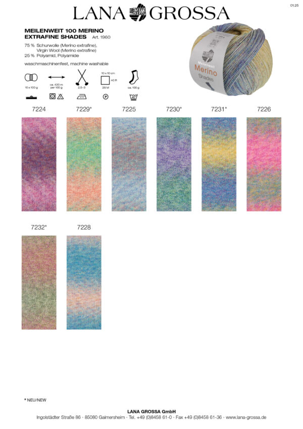 hw2025-meilenweit-100-merino-extrafine-shades-farbkarte-lana-grossa LANA GROSSA Mode mit Wolle Handels- und Vertriebs GmbH MEILENWEIT 100 MERINO EXTRAFINE SHADES
