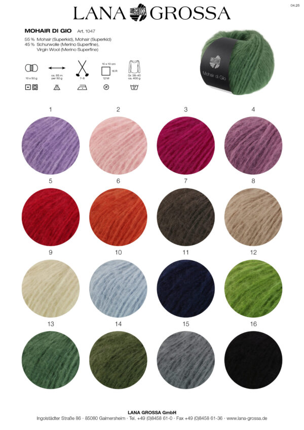 hw2025-mohair-di-gio-farbkarte-lana-grossa LANA GROSSA Mode mit Wolle Handels- und Vertriebs GmbH MOHAIR DI GIO
