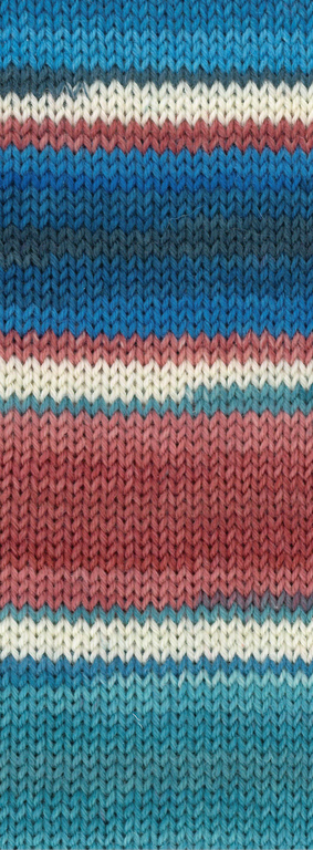 925 Enzianblau/Altrosa/Antikrot/Ecru/Seegrün/Blaupetrol Gestreift