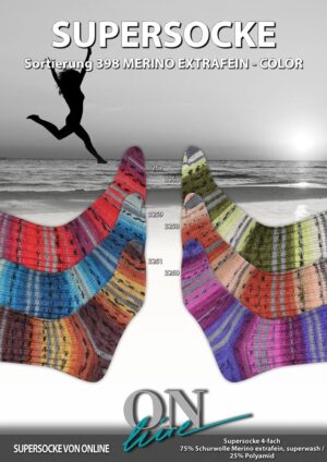 ONline-Klaus-Koch GmbH SUPERSOCKE 100 SORT.398 MERINO-EXTRAFEIN COLOR