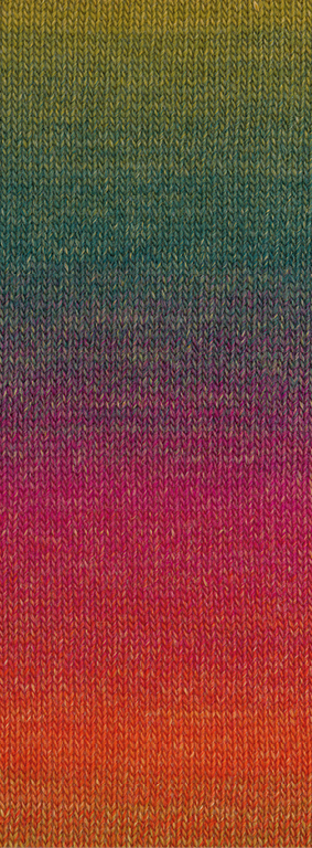 464 Dunkeloliv/-grün/Grauviolett/Fuchsia/Rot
