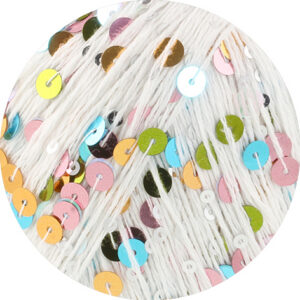 38 Creme / Pailletten bunt